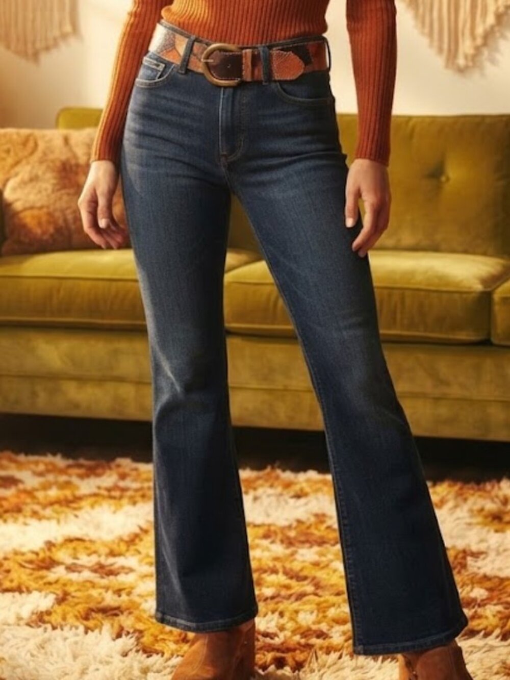 J Brand Monroe Flare Wide Leg Indigo Blue Denim Jeans Style 84410 Size 26